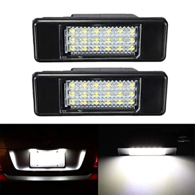 Afbeelding van GOFORJUMP 2 stuks witte led achterplaatverlichting voor P/eugeot 106 1007 207 307 308 3008 406 407 508 806 Citroen C2 C3 C4 C5 C6 DS3