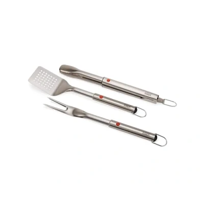 Afbeelding van Joseph GrillOut BBQ gereedschapsset van roestvrij staal, spatel, tang en vork, uittrekbare handgreep, ophanglussen