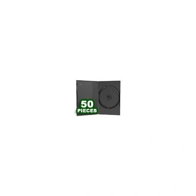 Image de Boîtier DVD mécanisable fin (7mm noir) pour un CD/DVD, 50 pièces