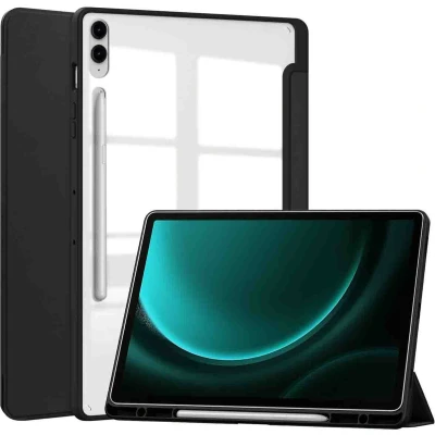 Afbeelding van iMoshion Tablet Hoes Geschikt voor Samsung Galaxy Tab S9 FE Plus / Trifold Hardcase Bookcase Zwart