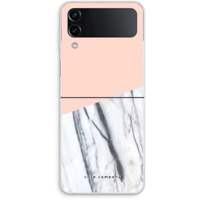 Afbeelding van Case Company® hoesje geschikt voor Samsung Galaxy Z Flip4 A touch of peach Soft Cover Telefoonhoesje Bescherming aan alle Kanten en Schermrand