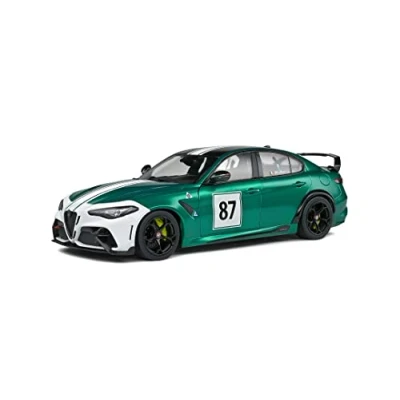 Afbeelding van het 1:18 Diecast model van De Alfa Romeo Giulia GTAm #87 Nürburgring 2021. fabrikant schaalmodel is Solido.Dit alleen online beschikbaar