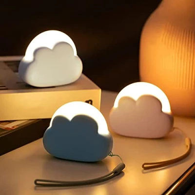 Afbeelding van Aicharynic 1 stuk nachtlampje voor kinderen, led, wolk, baby&#039;s, volwassenen, oplaadbaar, met 4 intensiteiten, slaaphulp baby&#039;s en cadeau idee