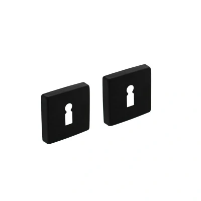 Afbeelding van Intersteel Sleutelplaat Zwart kunststof verdekt met nokken 50x50x10 mm