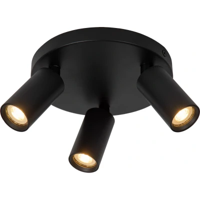 Afbeelding van Lucide RITMO Plafondspot Ø 18 cm 3xGU10 (MR11) Zwart