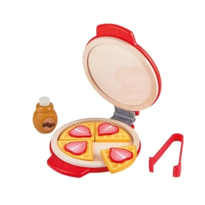 Afbeelding van JOCCA Houten Wafelijzer met accessoires voor kinderen Montessori Meer dan 2 jaar Speelgoed, cadeau en meisjes Huishoudelijk apparaat speelgoed
