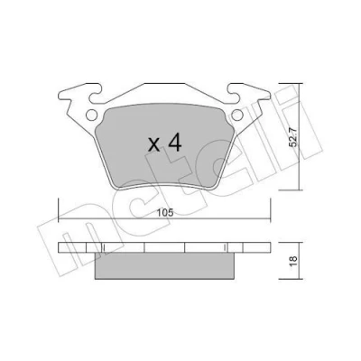 Afbeelding van Metelli Remblokset 22 0574 0
