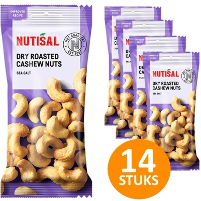 Afbeelding van Nutisal Dry Salted Cashew 14x60g
