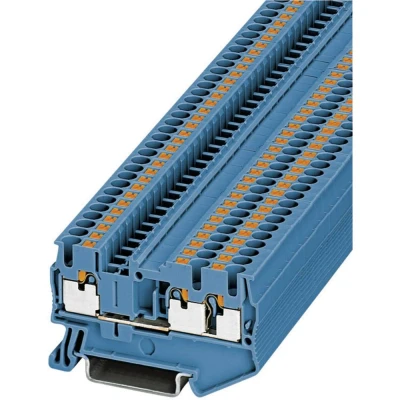 Afbeelding van Phoenix Contact PT 2,5 TWIN BU 3209552 Doorgangsklem Aantal polen: 3 0.14 mm² 2.5 Blauw 1 stuk(s)