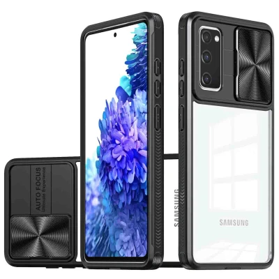 Afbeelding van iMoshion Hoesje Geschikt voor Samsung Galaxy S20 FE Camslider Backcover Zwart