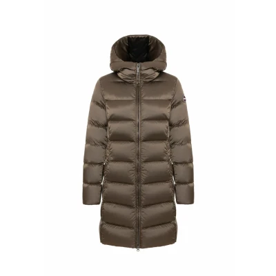 Afbeelding van Colmar Originals LONG WITH HOOD Donsjas, Dames, Maat: 34, Brown