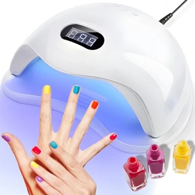 Afbeelding van Retoo 48 W nageldroger met timer, lcd display, sensor, infrarood, uv led nagellamp, uithardingsgereedschap voor gelnagels