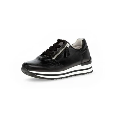 Afbeelding van Gabor Sneakers laag, Dames, Maat: 40, Schwarz Leer