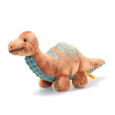 Afbeelding van Steiff Original Bronko Brontosaurus Knuffel voor kinderen, Maat: One Size, Light brown blue