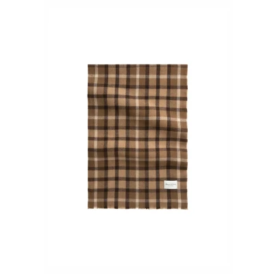 Afbeelding van Marc O&#039;Polo Checks Sjaal Multi pure sand, Dames, Maat: One Size, sand