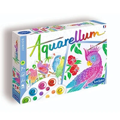 Image de Kit créatif Aqyuarellum Junior Perroquets Sentoshère