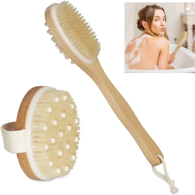 Afbeelding van Relaxdays Badborstel 2 stuks droogborstel anti cellulitis borstel lichaamsborstel