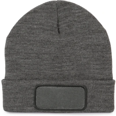 Afbeelding van K up Gerecycleerde muts met patch en Thinsulate voering KP891 Grey Heather