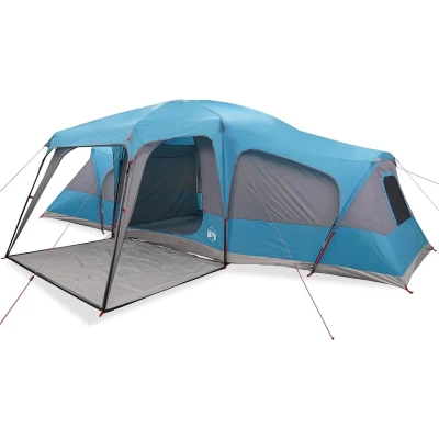 Afbeelding van vidaXL Familietent met verandakoepel 9 persoons waterdicht blauw