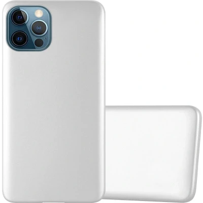 Afbeelding van Cadorabo Hoesje geschikt voor Apple iPhone 12 PRO MAX in METALLIC ZILVER Beschermhoes gemaakt van flexibel TPU silicone Case Cover