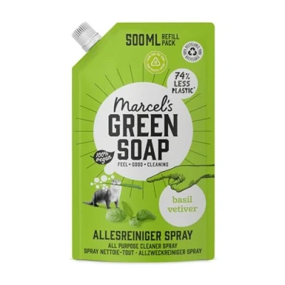 Afbeelding van Marcels Green Soap Refill Allesreiniger Spray Basilicum &amp; Vetiver 500ML
