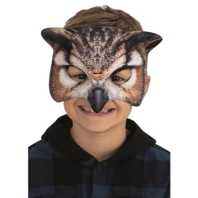 Afbeelding van Smiffys 53148 Uniseks uilenmasker voor kinderen, bruin, één maat
