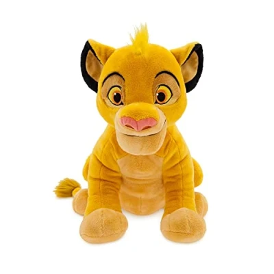 Afbeelding van Disney Store Middelgrote Simba knuffel, The Lion King, 33 cm, knuffelig pluche figuur, kleine leeuw met geborduurde details en zacht gevoel