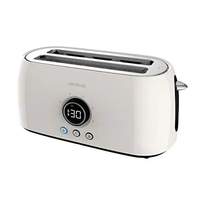 Afbeelding van Cecotec Digital Broodrooster Classic Toast 1500 Beige ExtraDouble. W, 2 Extra brede lange sleuven, 3 vooraf ingestelde func