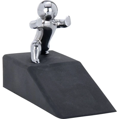 Afbeelding van Wenko Deurstopper Hercules 10 Cm Rubber/staal Zwart/zilver