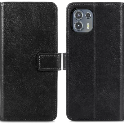 Afbeelding van iMoshion Hoesje Geschikt voor Motorola Edge 20 Lite Met Pasjeshouder Luxe Bookcase Zwart