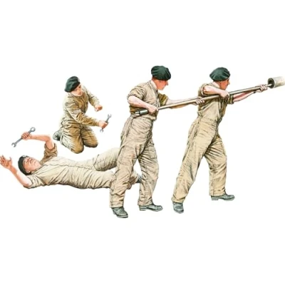 Afbeelding van 1:35 MiniArt 35489 Britse Soldaten WWII Tankreparatieploeg 4 Figuren Plastic Modelbouwpakket