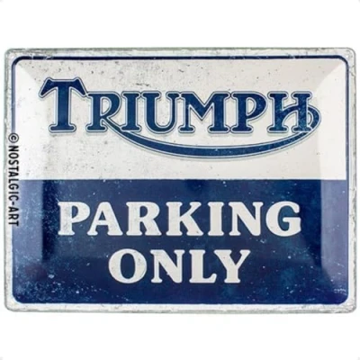 Afbeelding van Wandbord Triumph Parking Only (30 x 40 cm)
