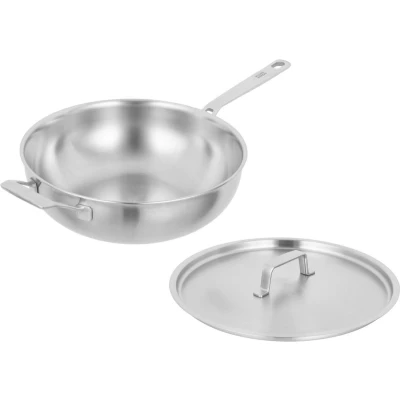 Afbeelding van Kuhn Rikon Culinary fiveply RVS wok 28 cm Met Deksel