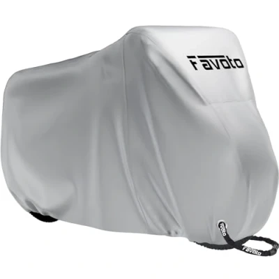 Afbeelding van Favoto Fiets hoes voor buiten, waterdicht, tegen stof, regen, uv, sneeuw, mountainbike en racefiets, bergen, 200 x 70 110 cm, zilverkleurig
