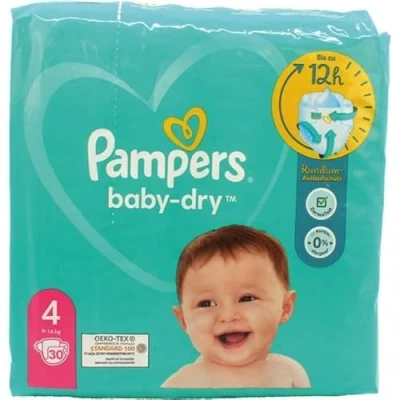 Afbeelding van Pampers Baby Dry Luiers Maat 4 (9 14 kg) 30 stuks