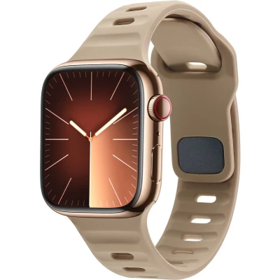 Afbeelding van imoshion Active Sport siliconen bandje Geschikt voor Apple Watch 1, 2, 3, 4, 5, 6, 7, 8, 9, 10, SE, Ultra (2) 44/45/46/49 mm Bruin One Size