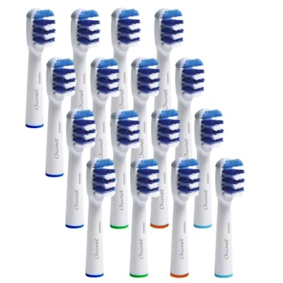 Afbeelding van 16 stuks vervangende tandenborstelkoppen compatibel met Oralb Tri Zone, EB30 generieke reservekoppen voor elektrische tandenborstel