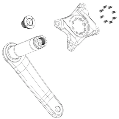 Afbeelding van Sram Force Axs D 1 Breed Spin Zwart 94 mm