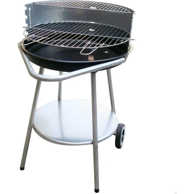 Afbeelding van Kolenbarbecue met wielen Aktive Zwart 51 x 82 cm
