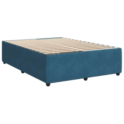 Afbeelding van vidaXL Bedframe fluweel blauw 140x200 cm
