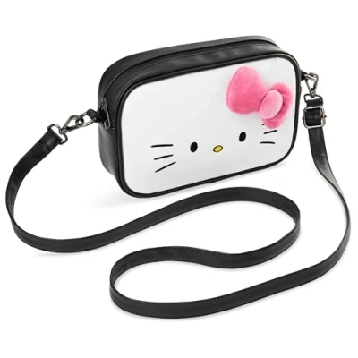 Afbeelding van Hello Kitty Meisjeshandtas, schoudertas met verstelbare riem, cadeaus voor meisjes, wit, eenheidsmaat, Wit.