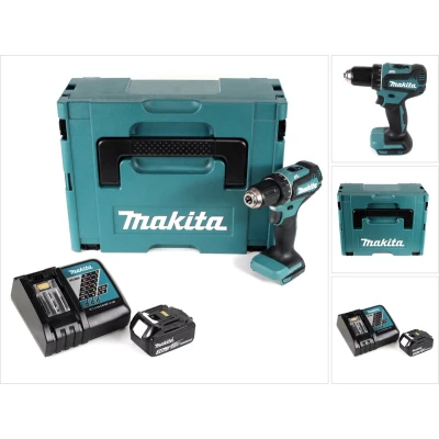 Afbeelding van Makita DDF 485 RF1J accuboormachine 18V 50Nm in Makpac + 1x oplaadbare accu 3.0 Ah lader