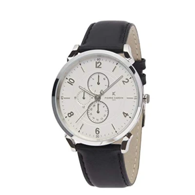Afbeelding van Pierre Cardin Pigalle Boulevard CPI.2021 Horloge Leer Zwart Ø 44 mm