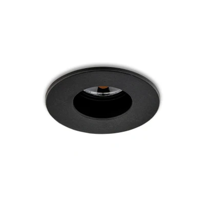 Afbeelding van Inbouwspot LED 3W, Zwart, Rond, Ø41mm, Dimbaar, Warm Wit
