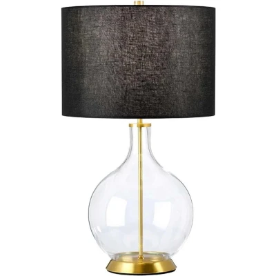 Afbeelding van Elstead Lighting LED Tafellamp Orb 1X E27 Max 60W Aged Brass with Black Shade