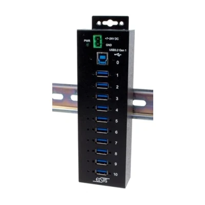 Afbeelding van Exsys EX 1510HMVS (USB B, 10 Havens), Docking station + USB hub, Zwart
