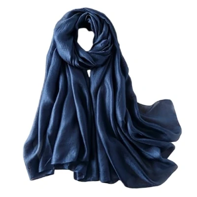 Afbeelding van Lina &amp; Lily Dames lichte zomer lange sjaal in verschillende kleuren, Indigo