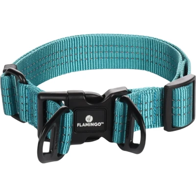 Afbeelding van Flamingo Zorba Halsband Honden Turquoise L 45 65cm 32mm 1st 134183