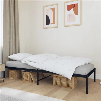 Afbeelding van vidaXL Bedframe metaal zwart 80x200 cm
