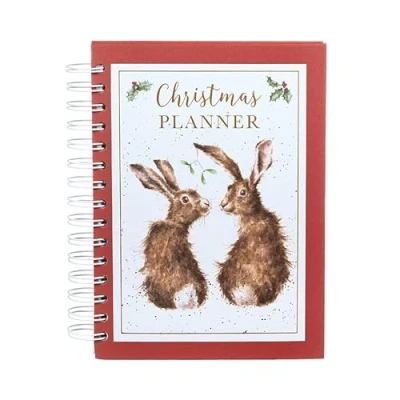 Afbeelding van Kerstplanner vaste band spiraal gebonden in registerformaat Planung Dagboek Wrendale Designs
